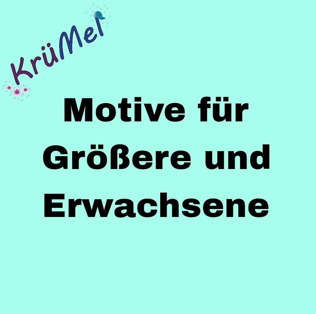 Bügelbilder größere Kids & Erwachsene