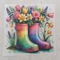 Preview: Bügelbild Regentag Gummistiefel