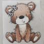 Preview: Bügelbild süßer Bär sitzend Schleife