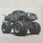 Preview: Bügelbild Monstertruck schwarz-blau