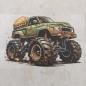 Preview: Bügelbild Monstertruck Stroh
