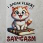 Preview: Bügelbild Katze fließend sarkastisch