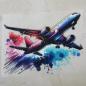 Preview: Bügelbild Flugzeug abhebend Splashes