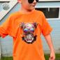 Preview: Bügelbild Sunset Skull bunte Brille