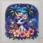 Preview: Bügelbild tropisches Einhorn sitzend