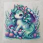 Preview: Bügelbild Einhorn in Muschel