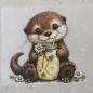 Preview: Bügelbild Otter mit Limonade