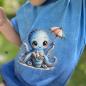 Preview: Bügelbild Oktopus mit Muscheleimer