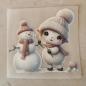 Preview: Bügelbild süßes Schaf Schneemann