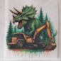 Preview: Bügelbild Trizeratops am Bagger
