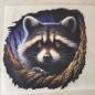 Preview: Bügelbild Waschbär Baumhöhle