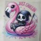 Preview: Bügelbild süßer Skull Chillin