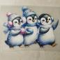Preview: Bügelbild süßes Pinguintrio laufend