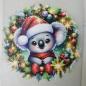 Preview: Bügelbild süßer Weihnachtskoala Kranz