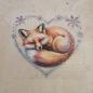 Preview: Bügelbild Fuchs Schneeflockenherz