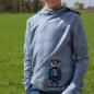 Preview: Bügelbild Panda cool blau