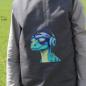 Preview: Bügelbild cool Dino türkis