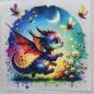 Preview: Bügelbild süßer Drache bunt