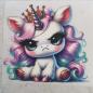 Preview: Bügelbild grimmiges Einhorn Krone
