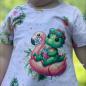 Preview: Bügelbild Sommerdino Flamingo