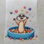 Preview: Bügelbild Erdmännchen im Bällebad