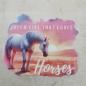 Preview: Bügelbild Just a Girl Horses rosa