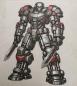 Preview: Bügelbild Mech-Warrior Schwerter