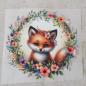 Preview: Bügelbild Frühlingskranz Fuchs