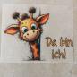 Preview: Bügelbild Da bin ich Giraffe