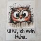 Preview: Bügelbild Uhu, ich mein Huhu-Eule