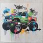 Preview: Bügelbild bunter Monstertruck Grafitti
