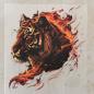 Preview: Bügelbild Tiger geflammt