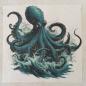 Preview: Bügelbild Oktopus türkis