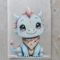 Preview: Bügelbild Drache Halstuch blau