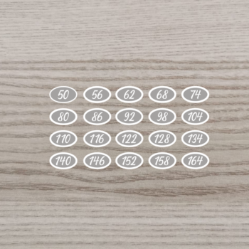 Bügel-Größenlabel 20 Stück
