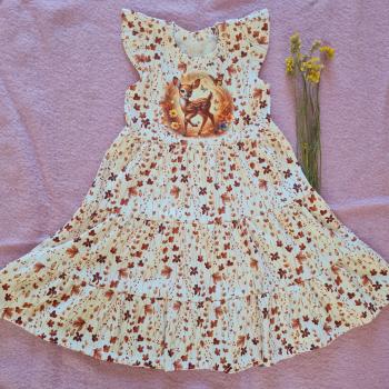 Preview: Bügelbild süßes Reh Waldmorgen