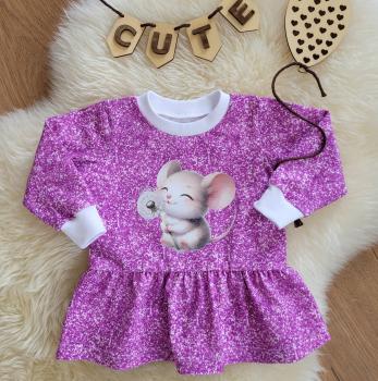 Preview: Bügelbild Maus Pusteblume Augen geschlossen