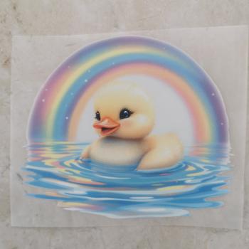 Bügelbild süßes Entchen schwimmend