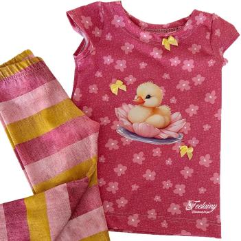 Preview: Bügelbild süßes Entchen Blume