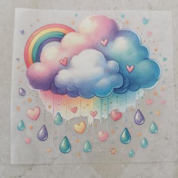 Bügelbild Regentag Wolken