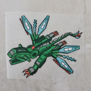 Bügelbild grüner Ninjadrache