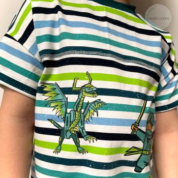 Preview: Bügelbild blauer Ninjadrache