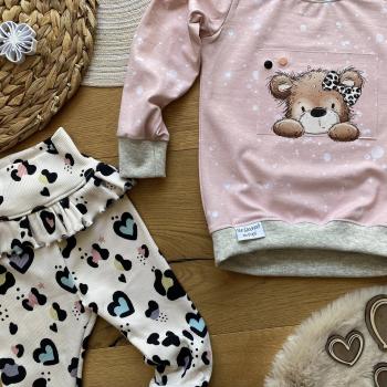 Preview: Bügelbild süßer Bärenkopf mit Schleife