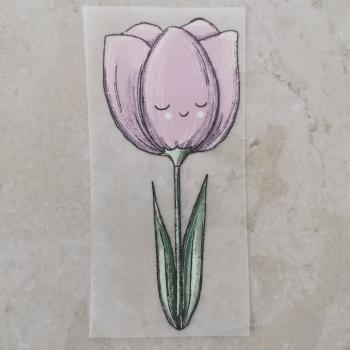 Bügelbild Blumenliebe Tulpe flieder