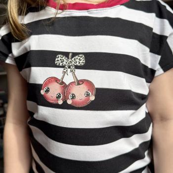 Preview: Bügelbild süßes Leo-Kirschenduo