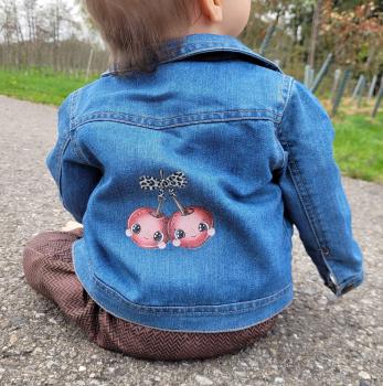 Preview: Bügelbild süßes Leo-Kirschenduo