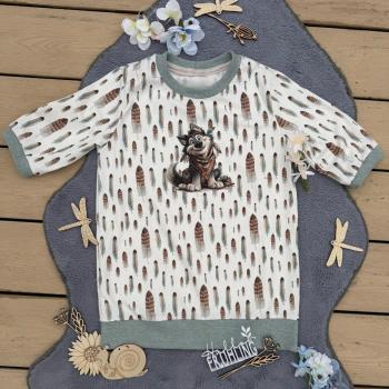 Preview: Bügelbild Hund Halstuch sitzend bunt