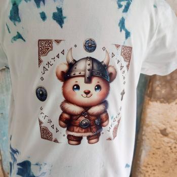 Preview: Bügelbild Wikinger-Bär