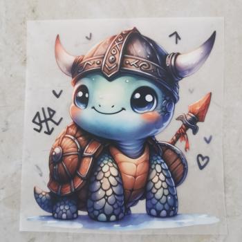 Bügelbild Wikinger-Schildkröte