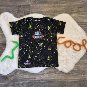 Preview: Bügelbild bunter Drache spähend